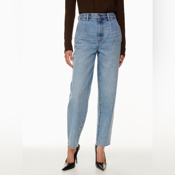 Aritizia Denim Forum The Luanne High Rise Tapered Jeans 30L High-waisted Size 25 - Picture 2 of 11